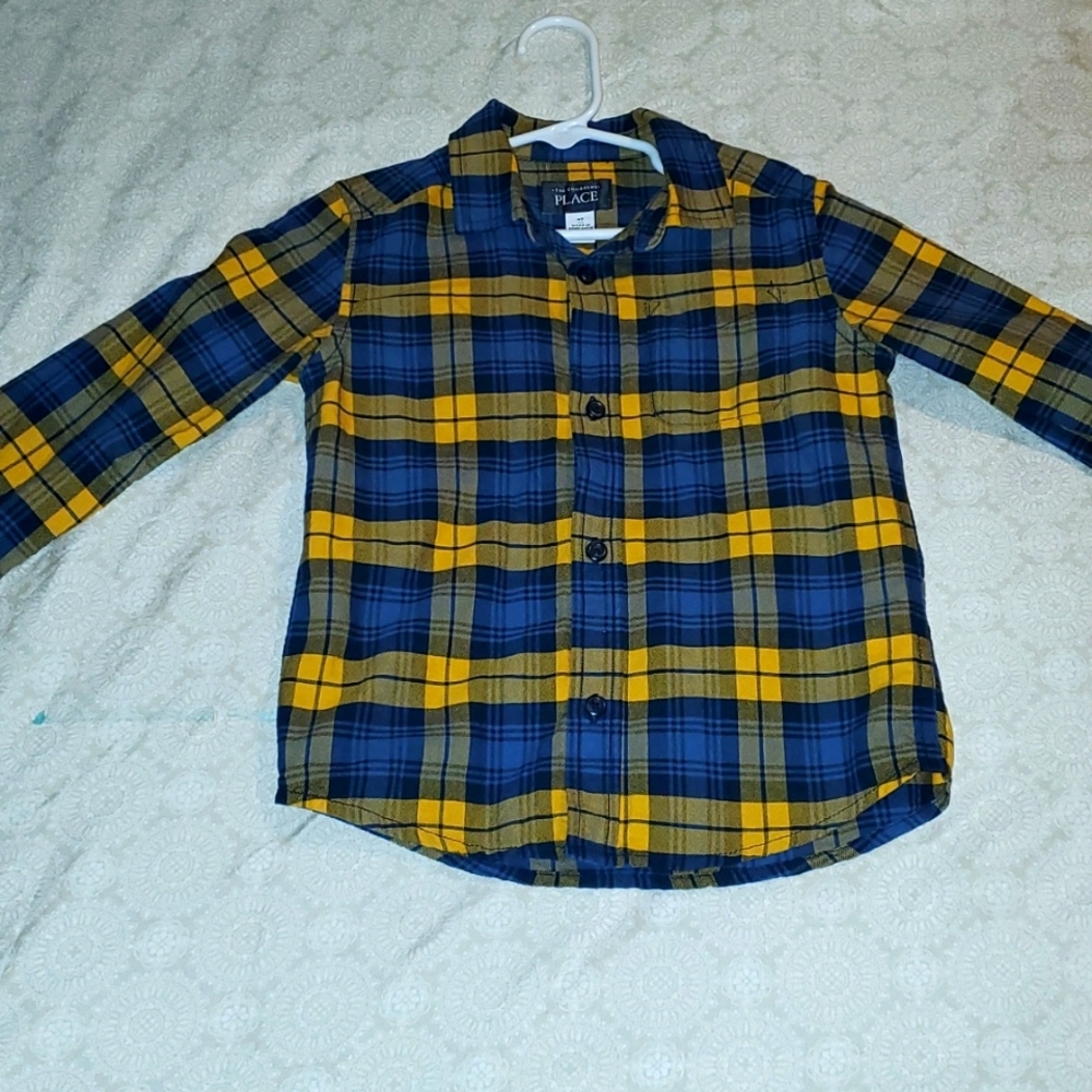 Toddler boy plaid button down shirt